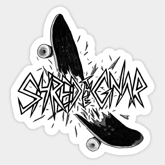 Shred the Gnar Sticker by mattleckie